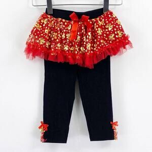 SWIGGLES Red Tutu Skirt Leggings